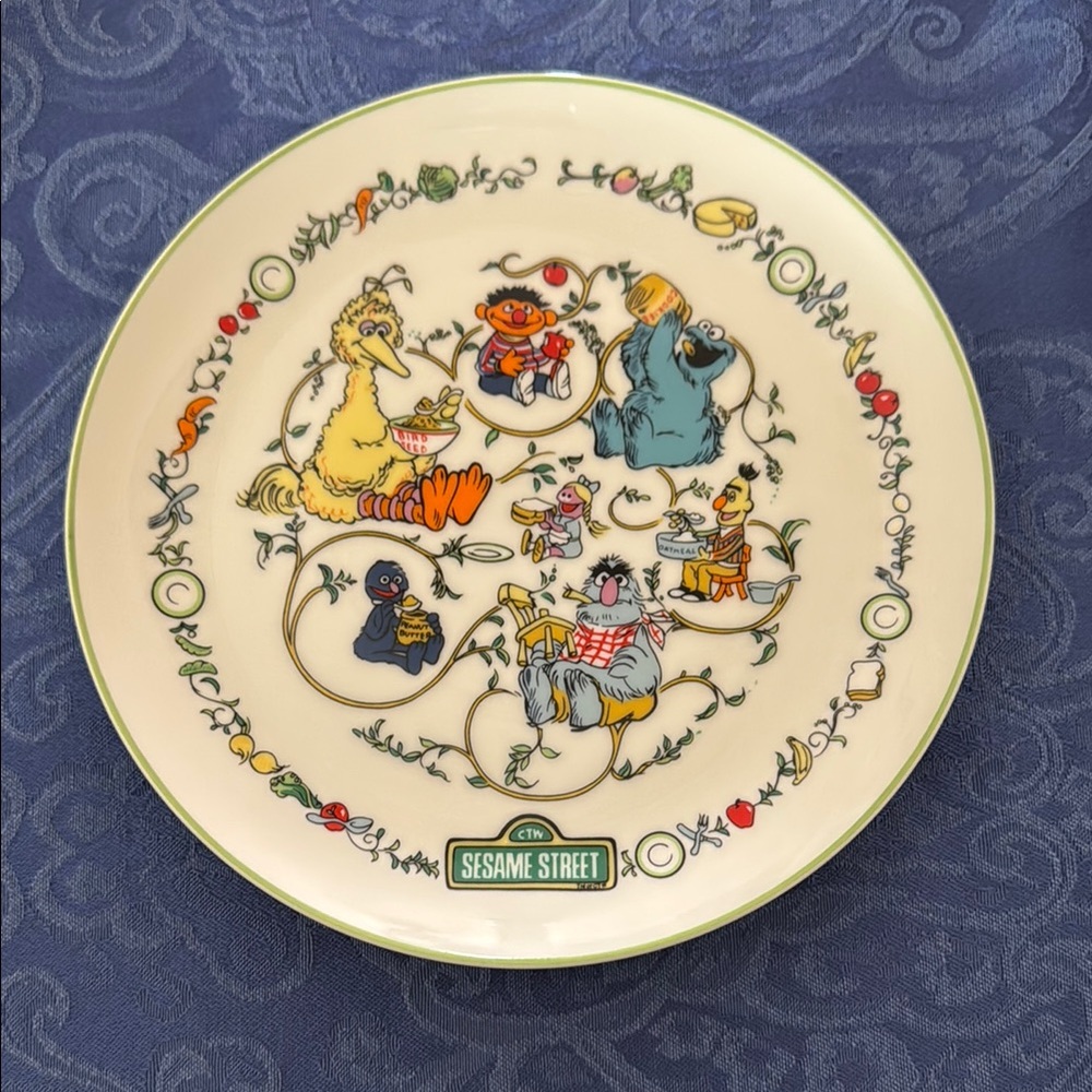 Sesame Street Chidrens China Plate by Gorham